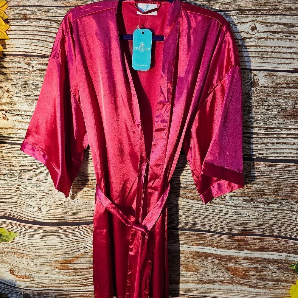Turquaz hot pink robe women's large NWT